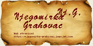 Njegomirka Grahovac vizit kartica